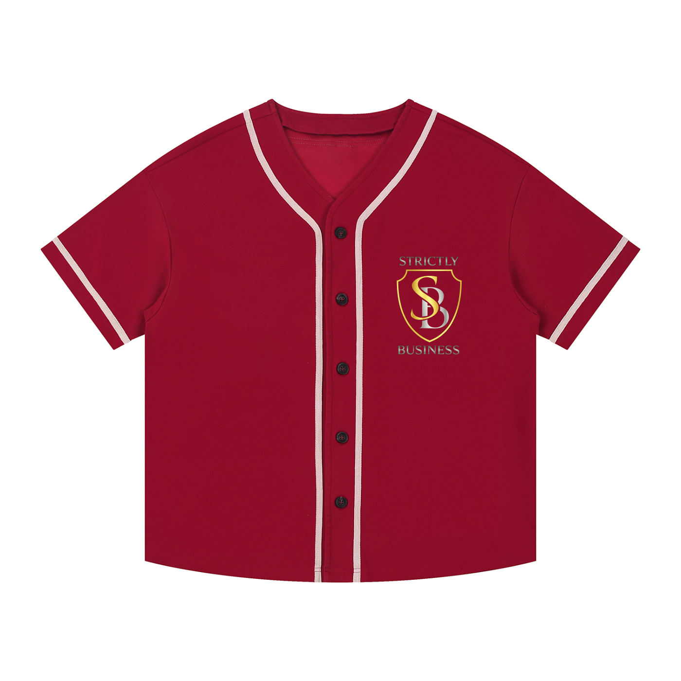 Strictly Business Contrast Piped Button-Up Jersey