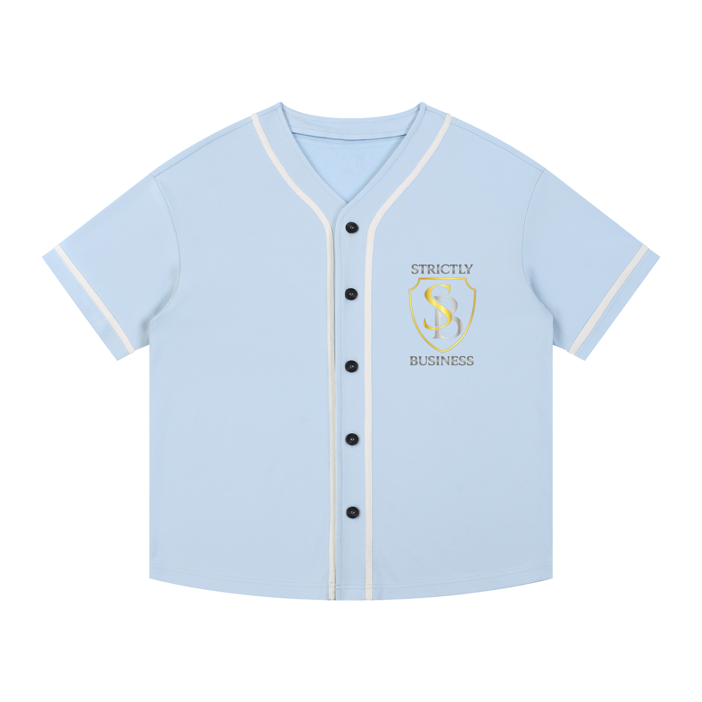 Strictly Business Contrast Piped Button-Up Jersey