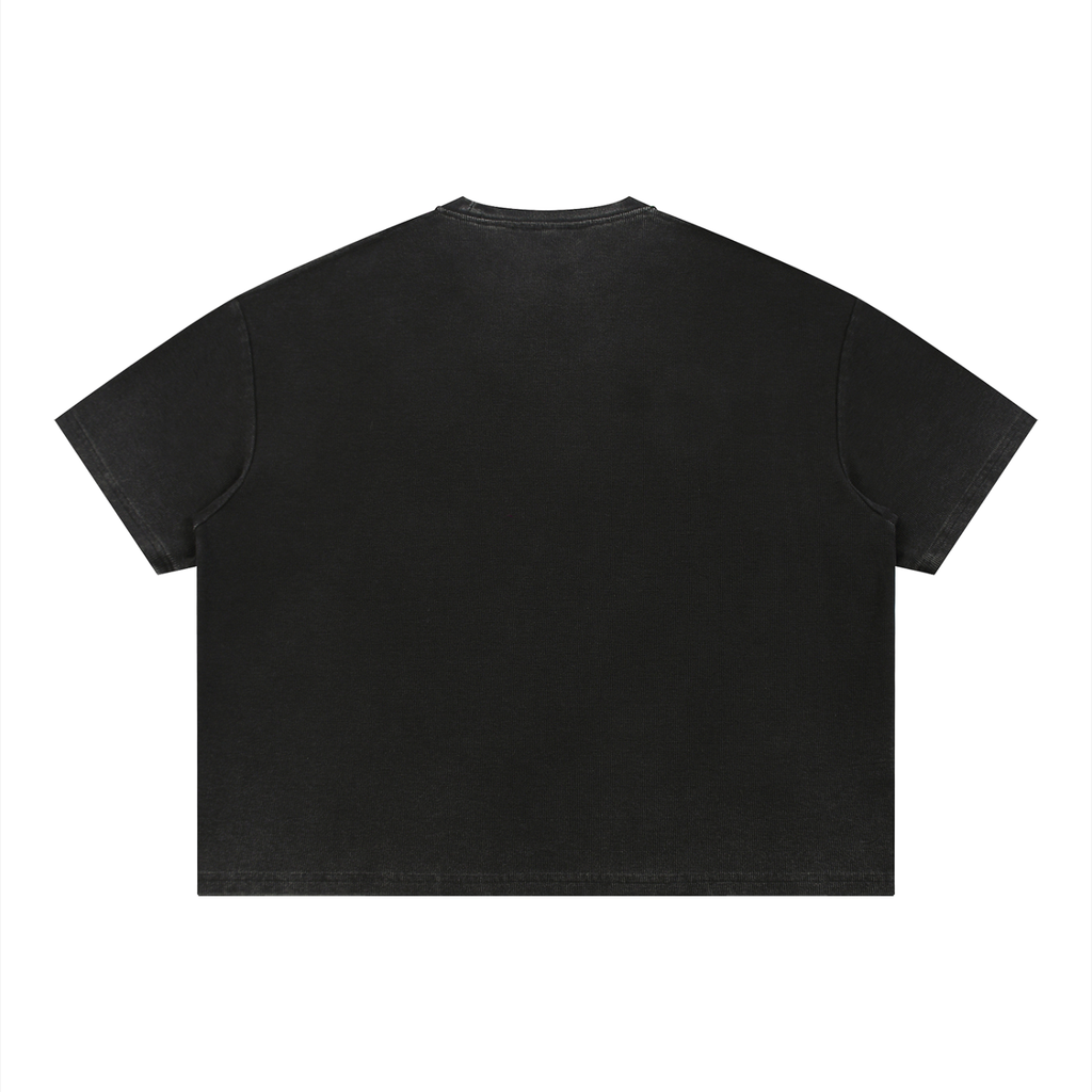 Strictly Business Unisex Vintage Wash Sunfade Boxy Waffle T-Shirt