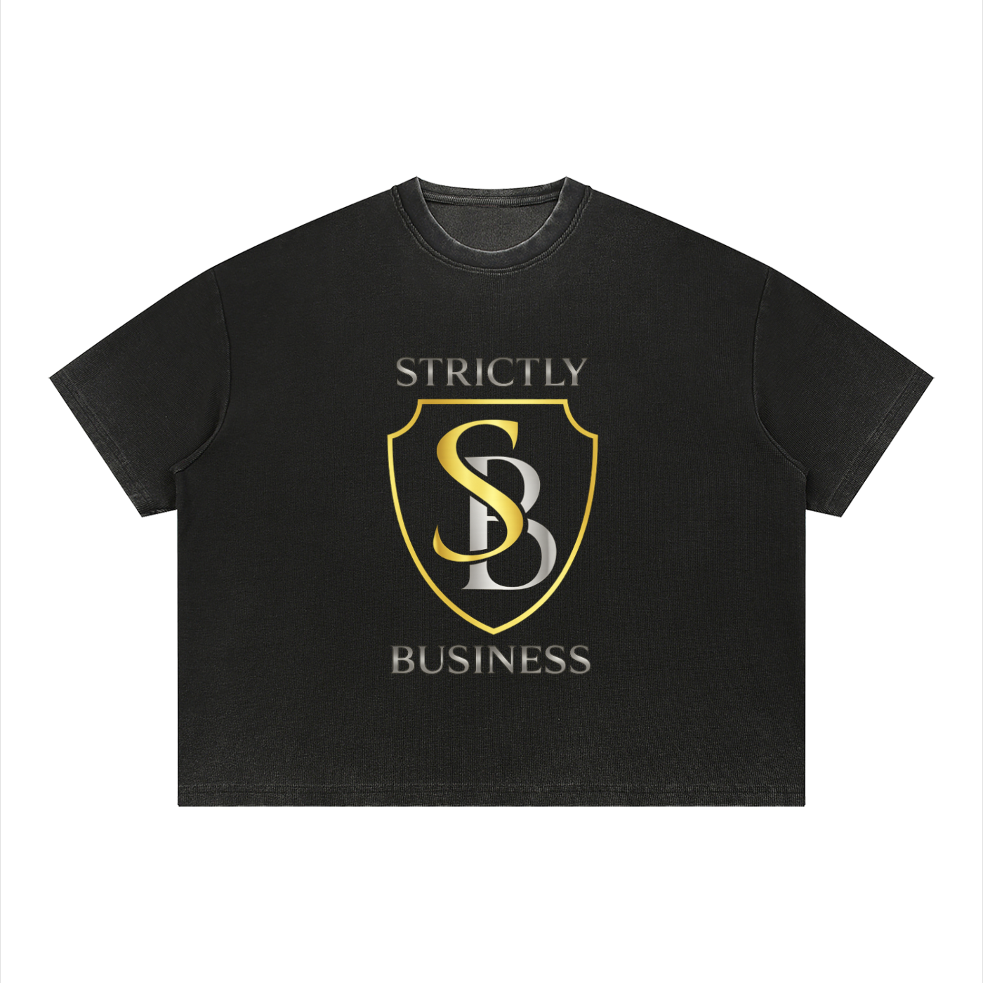 Strictly Business Unisex Vintage Wash Sunfade Boxy Waffle T-Shirt