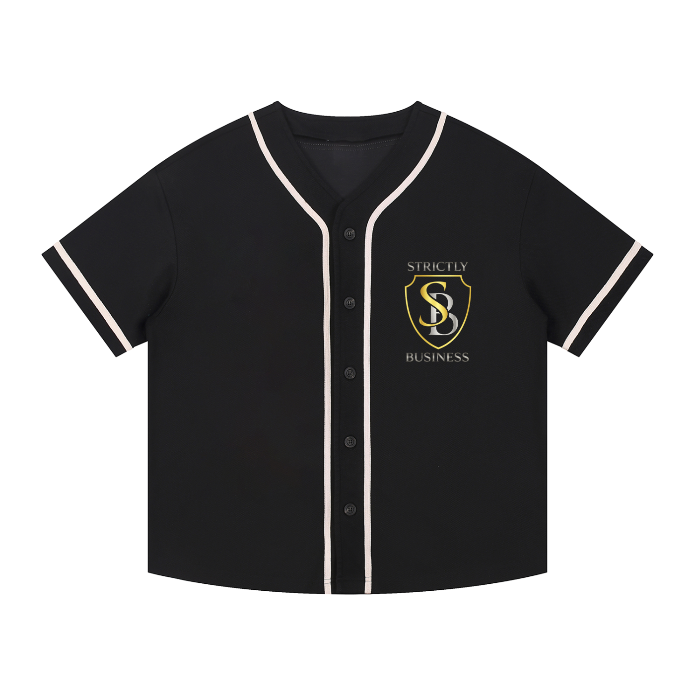 Strictly Business Contrast Piped Button-Up Jersey