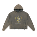 Strictly Business Vintage Washed Frayed-Hem Hoodie
